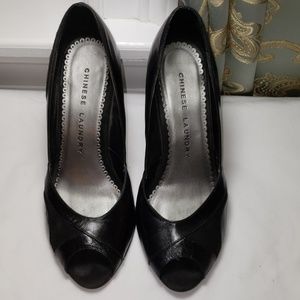 Chinese Laundry 7 Black wedge